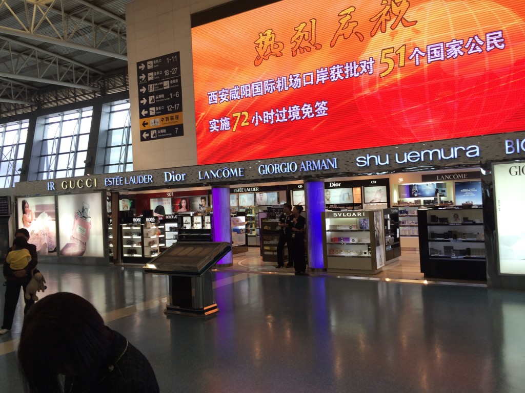 Either Xi'an or Chongqing airport